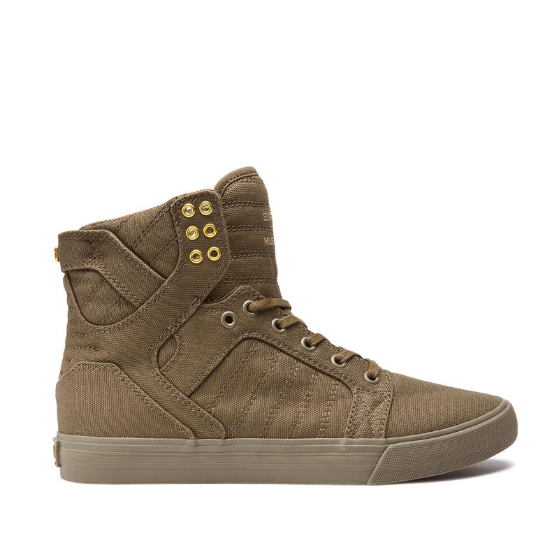 Zapatillas Altas Supra Argentina Hombre - SKYTOP Verde Oliva (SIOTH-2914)